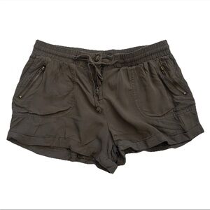 Crème Women’s Utility Shorts S Elastic Waist Casual Lounge Lightweight Y2K Cargo